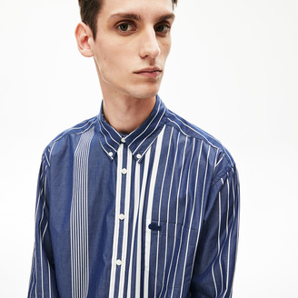 Lacoste Men's Variegated-Stripe Relaxed Cotton Shirt - ShopStyle
